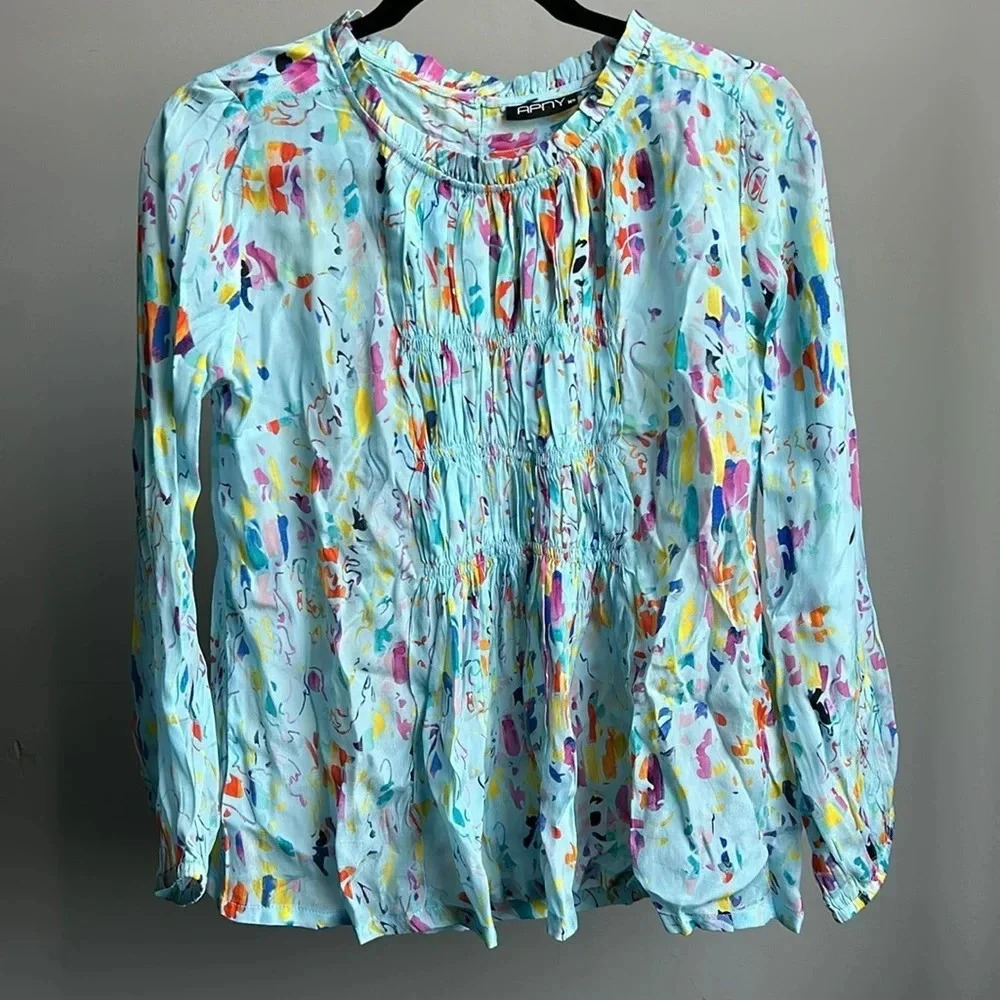 APNY Colorful Blouse | Watercolor Blouse | APNY | APNY | APNY | APNY | APNY